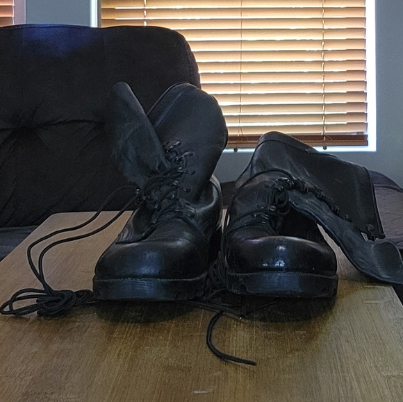 USA 1995 Altama US Military Issue Tactical Combat Boots Black Leather size 9.5 M - Picture 7 of 7